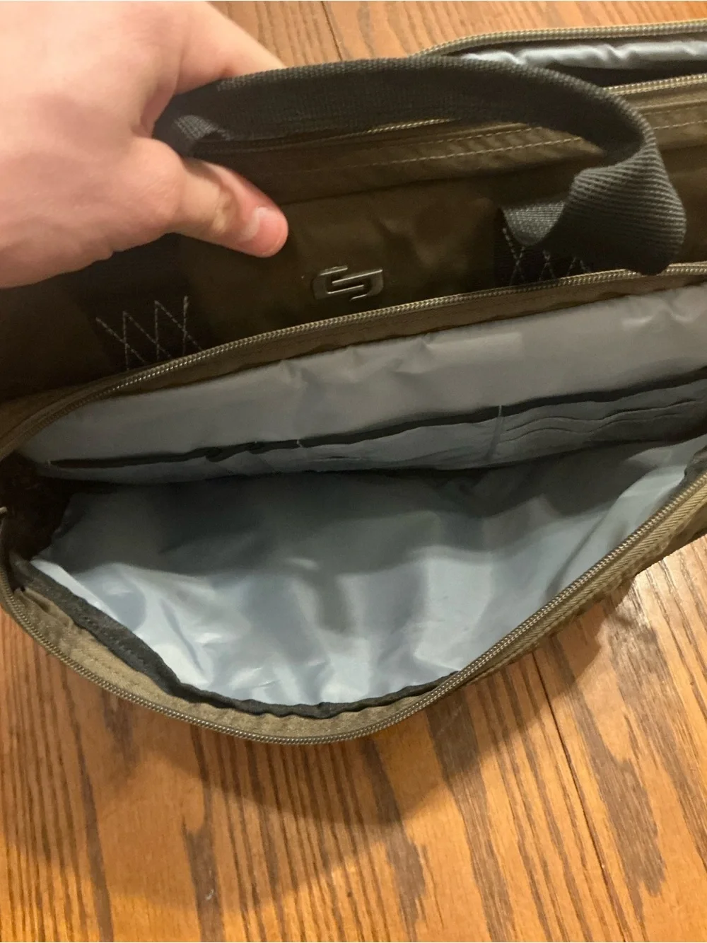 Solo New York UBN350 Urban Hybrid Briefcase Backpack Messenger Bag - Olive/Brown